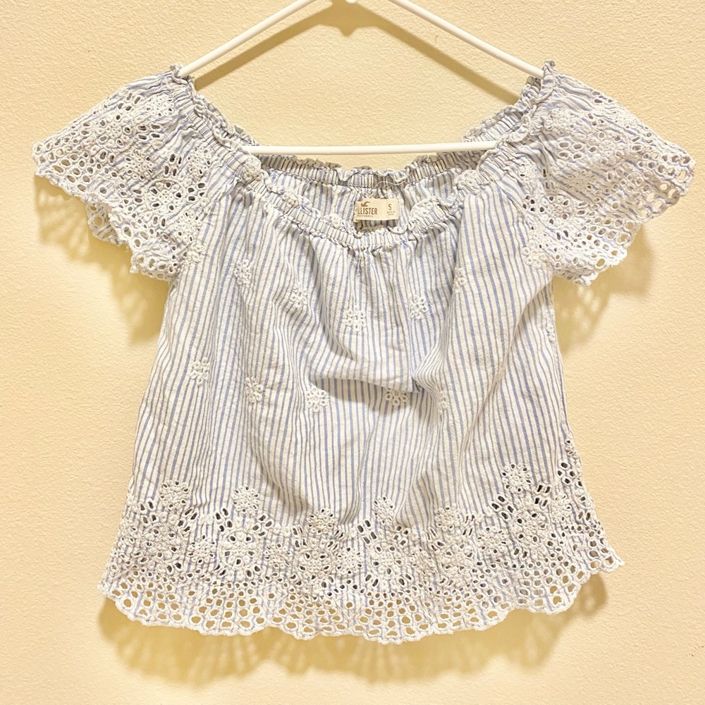 Light blue stripped blouse from Hollister